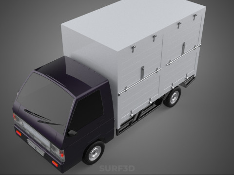 BOB TRUCK COURIER CARGO BOX CAR TRAILER PACKAGE DIESEL PICKUP 3Dモデル