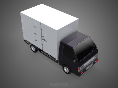 BOB TRUCK COURIER CARGO BOX CAR TRAILER PACKAGE DIESEL PICKUP 3Dモデル