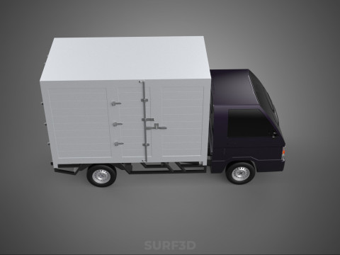 BOB TRUCK COURIER CARGO BOX CAR TRAILER PACKAGE DIESEL PICKUP 3Dモデル