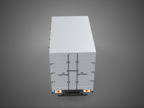 BOB TRUCK COURIER CARGO BOX CAR TRAILER PACKAGE DIESEL PICKUP 3Dモデル
