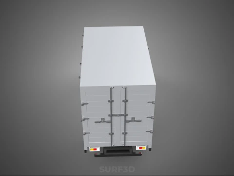 BOB TRUCK COURIER CARGO BOX CAR TRAILER PACKAGE DIESEL PICKUP 3D Model