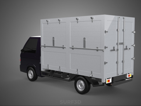 BOB TRUCK COURIER CARGO BOX CAR TRAILER PACKAGE DIESEL PICKUP 3Dモデル