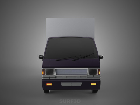 BOB TRUCK COURIER CARGO BOX CAR TRAILER PACKAGE DIESEL PICKUP 3Dモデル