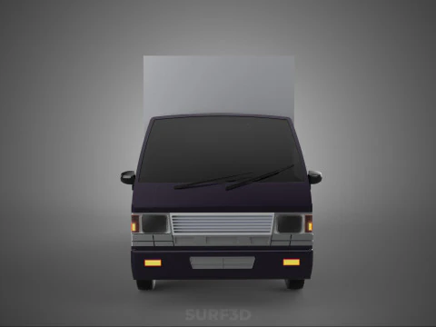 BOB TRUCK COURIER CARGO BOX CAR TRAILER PACKAGE DIESEL PICKUP 3D Model