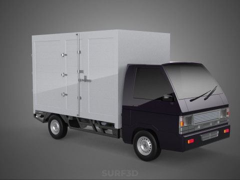BOB TRUCK COURIER CARGO BOX CAR TRAILER PACKAGE DIESEL PICKUP 3Dモデル