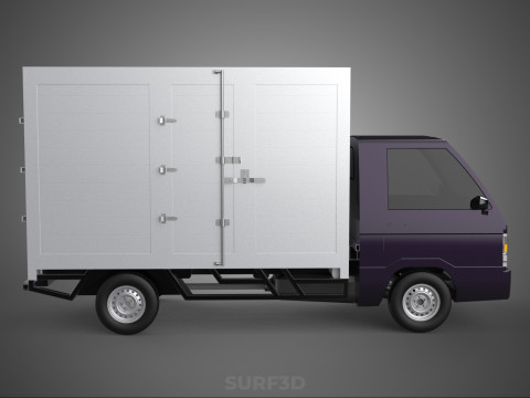 BOB TRUCK COURIER CARGO BOX CAR TRAILER PACKAGE DIESEL PICKUP 3Dモデル