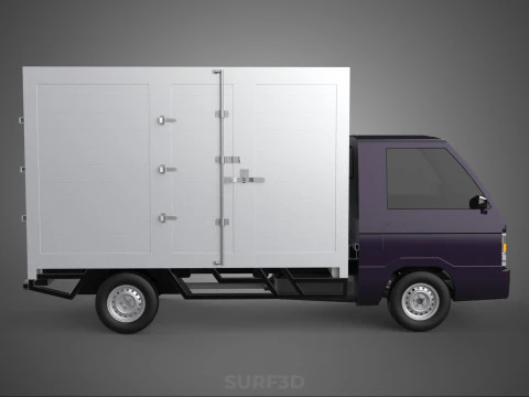 BOB TRUCK COURIER CARGO BOX CAR TRAILER PACKAGE DIESEL PICKUP 3D Model