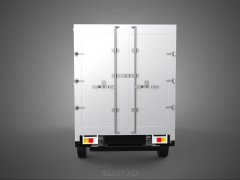 BOB TRUCK COURIER CARGO BOX CAR TRAILER PACKAGE DIESEL PICKUP 3D Model