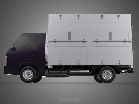 BOB TRUCK COURIER CARGO BOX CAR TRAILER PACKAGE DIESEL PICKUP 3Dモデル