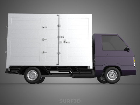 BOB TRUCK COURIER CARGO BOX CAR TRAILER PACKAGE DIESEL PICKUP 3Dモデル