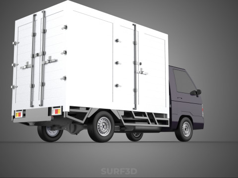 BOB TRUCK COURIER CARGO BOX CAR TRAILER PACKAGE DIESEL PICKUP 3Dモデル