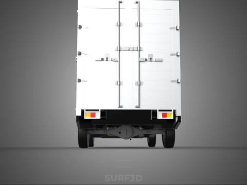 BOB TRUCK COURIER CARGO BOX CAR TRAILER PACKAGE DIESEL PICKUP 3D Model
