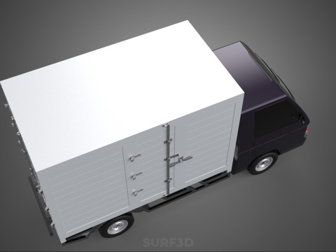BOB TRUCK COURIER CARGO BOX CAR TRAILER PACKAGE DIESEL PICKUP 3Dモデル