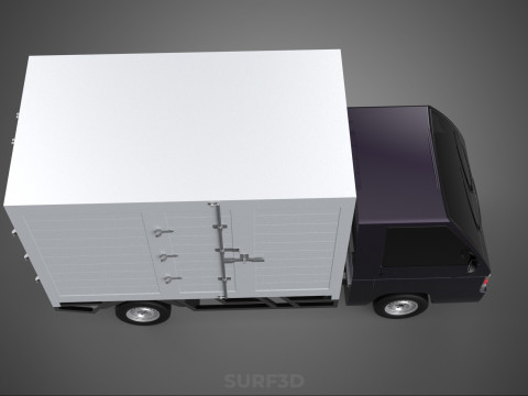 BOB TRUCK COURIER CARGO BOX CAR TRAILER PACKAGE DIESEL PICKUP 3Dモデル