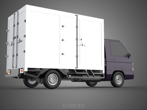 BOB TRUCK COURIER CARGO BOX CAR TRAILER PACKAGE DIESEL PICKUP 3Dモデル
