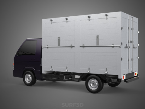BOB TRUCK COURIER CARGO BOX CAR TRAILER PACKAGE DIESEL PICKUP 3Dモデル