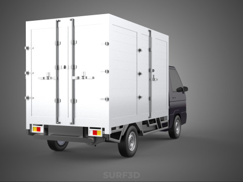 BOB TRUCK COURIER CARGO BOX CAR TRAILER PACKAGE DIESEL PICKUP 3Dモデル