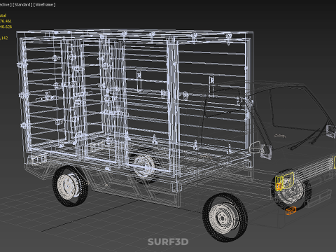 BOB TRUCK COURIER CARGO BOX CAR TRAILER PACKAGE DIESEL PICKUP 3Dモデル