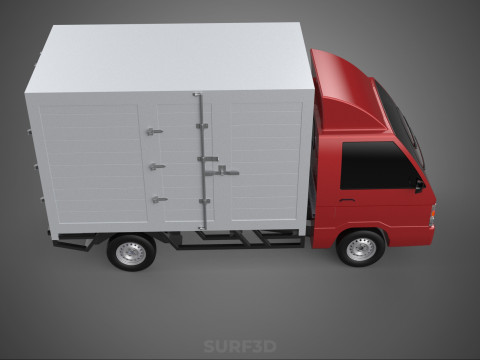 CARGO BOX TRUCK PICKUP FREIGHT CUBE VAN CAR COURIER PARCEL CARRY 3D 模型