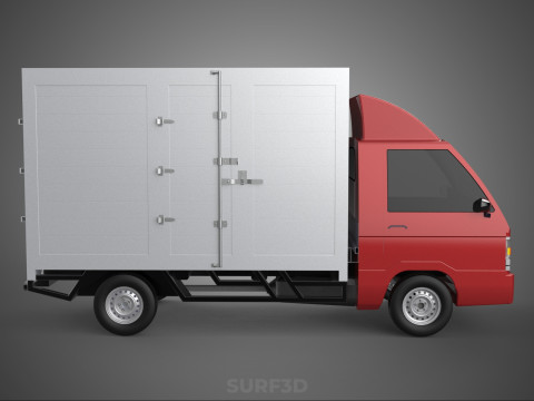 CARGO BOX TRUCK PICKUP FREIGHT CUBE VAN CAR COURIER PARCEL CARRY 3D 模型