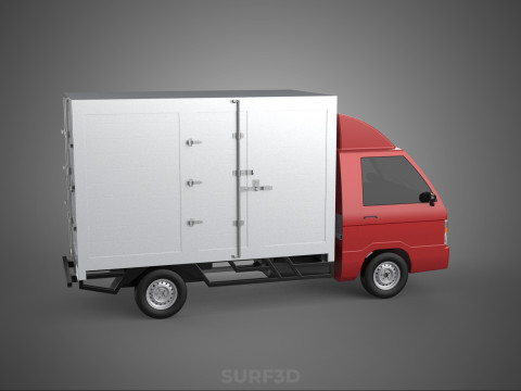 CARGO BOX TRUCK PICKUP FREIGHT CUBE VAN CAR COURIER PARCEL CARRY 3D 模型