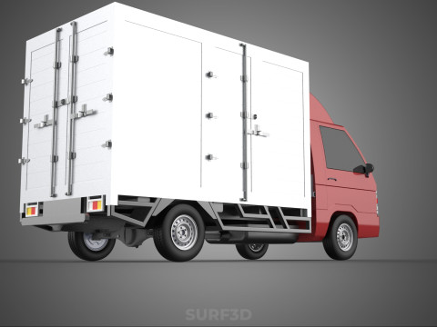 CARGO BOX TRUCK PICKUP FREIGHT CUBE VAN CAR COURIER PARCEL CARRY 3D 模型