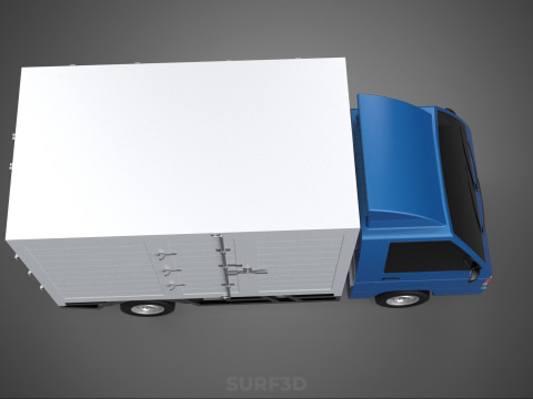 GENERIC BOX TRUCK CUBE VAN PICKUP CAR VEHICLE CARGO LORRY WAGON 3D Model