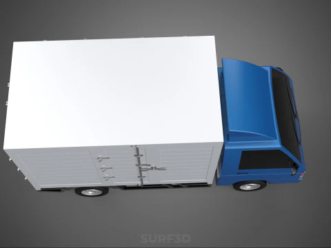 GENERIC BOX TRUCK CUBE VAN PICKUP CAR VEHICLE CARGO LORRY WAGON 3D Model
