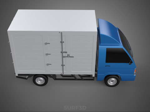 GENERIC BOX TRUCK CUBE VAN PICKUP CAR VEHICLE CARGO LORRY WAGON 3D Model
