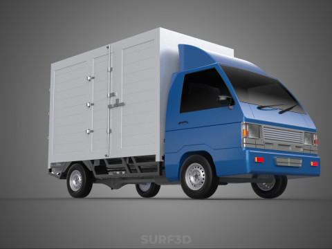 GENERIC BOX TRUCK CUBE VAN PICKUP CAR VEHICLE CARGO LORRY WAGON 3D Model