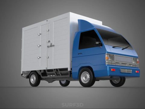 GENERIC BOX TRUCK CUBE VAN PICKUP CAR VEHICLE CARGO LORRY WAGON 3D Model