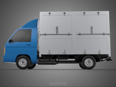 GENERIC BOX TRUCK CUBE VAN PICKUP CAR VEHICLE CARGO LORRY WAGON 3D Model