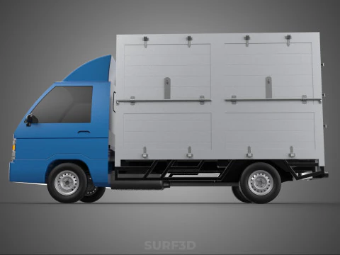 GENERIC BOX TRUCK CUBE VAN PICKUP CAR VEHICLE CARGO LORRY WAGON 3D Model