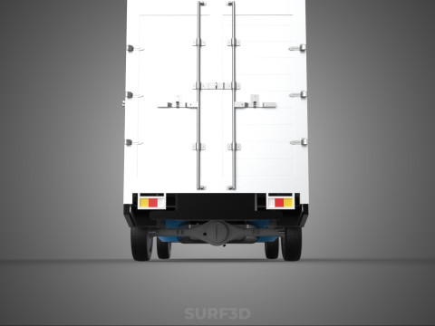 GENERIC BOX TRUCK CUBE VAN PICKUP CAR VEHICLE CARGO LORRY WAGON 3D Model