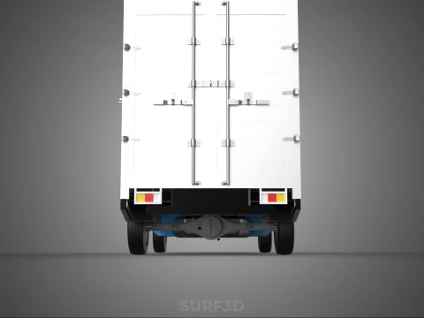 GENERIC BOX TRUCK CUBE VAN PICKUP CAR VEHICLE CARGO LORRY WAGON 3D Model