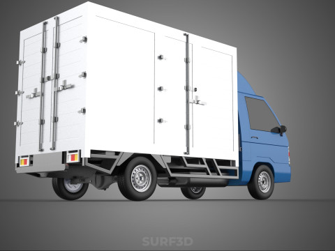 GENERIC BOX TRUCK CUBE VAN PICKUP CAR VEHICLE CARGO LORRY WAGON 3D Model