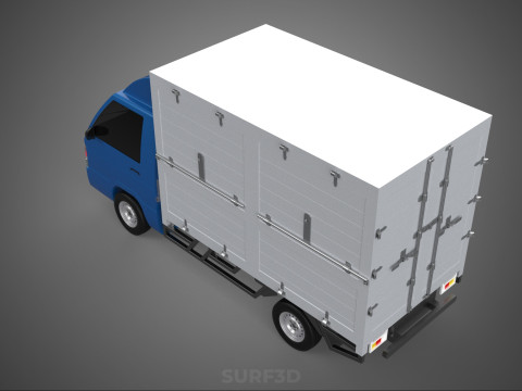 GENERIC BOX TRUCK CUBE VAN PICKUP CAR VEHICLE CARGO LORRY WAGON 3D Model