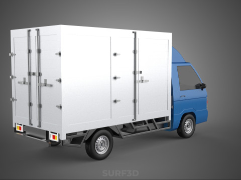 GENERIC BOX TRUCK CUBE VAN PICKUP CAR VEHICLE CARGO LORRY WAGON 3D Model