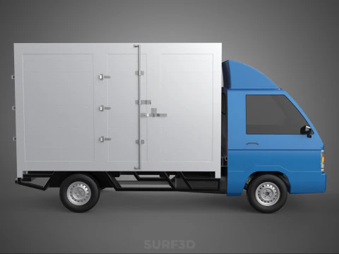 GENERIC BOX TRUCK CUBE VAN PICKUP CAR VEHICLE CARGO LORRY WAGON 3D Model
