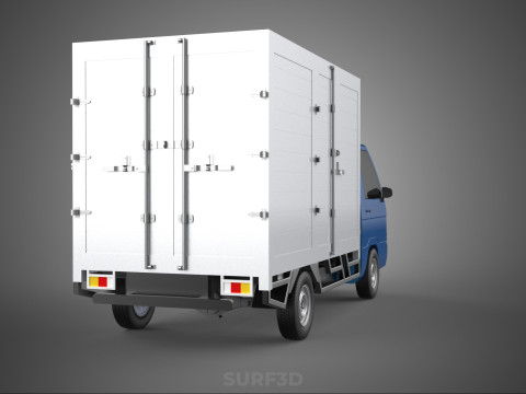 GENERIC BOX TRUCK CUBE VAN PICKUP CAR VEHICLE CARGO LORRY WAGON 3D Model