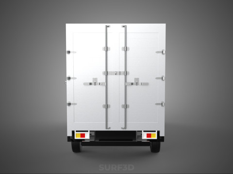 GENERIC BOX TRUCK CUBE VAN PICKUP CAR VEHICLE CARGO LORRY WAGON 3D Model