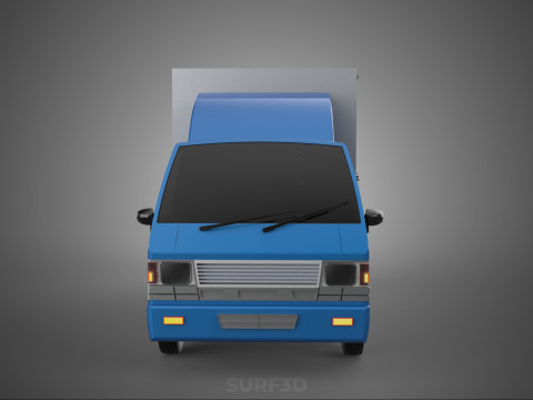 GENERIC BOX TRUCK CUBE VAN PICKUP CAR VEHICLE CARGO LORRY WAGON 3D Model