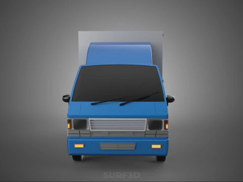 GENERIC BOX TRUCK CUBE VAN PICKUP CAR VEHICLE CARGO LORRY WAGON 3D Model