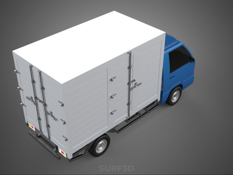 GENERIC BOX TRUCK CUBE VAN PICKUP CAR VEHICLE CARGO LORRY WAGON 3D Model
