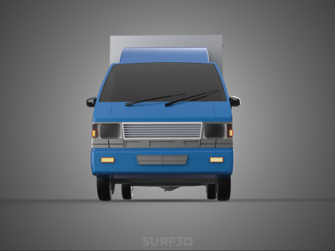 GENERIC BOX TRUCK CUBE VAN PICKUP CAR VEHICLE CARGO LORRY WAGON 3D Model