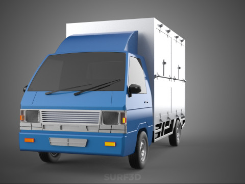 GENERIC BOX TRUCK CUBE VAN PICKUP CAR VEHICLE CARGO LORRY WAGON 3D Model