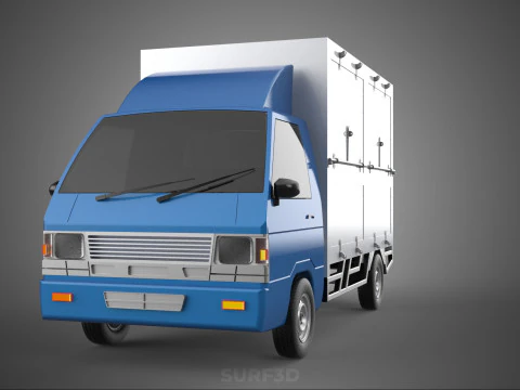 GENERIC BOX TRUCK CUBE VAN PICKUP CAR VEHICLE CARGO LORRY WAGON 3D Model