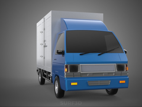 GENERIC BOX TRUCK CUBE VAN PICKUP CAR VEHICLE CARGO LORRY WAGON 3D Model