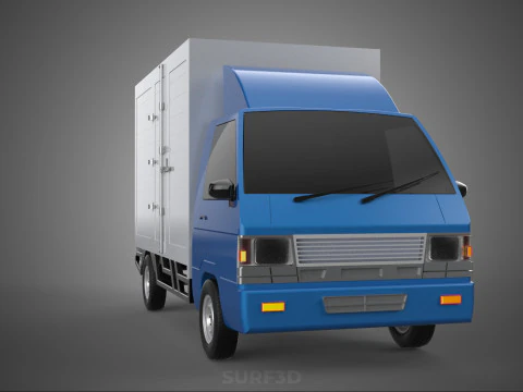 GENERIC BOX TRUCK CUBE VAN PICKUP CAR VEHICLE CARGO LORRY WAGON 3D Model