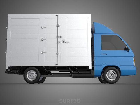 GENERIC BOX TRUCK CUBE VAN PICKUP CAR VEHICLE CARGO LORRY WAGON 3D Model
